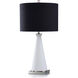 Dann Foley 30 inch 150.00 watt White and Polished Nickel Table Lamp Portable Light