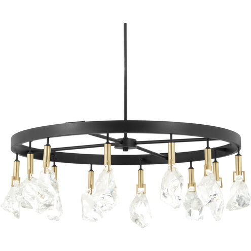 Rare Elements LED 32 inch Sand Coal/Vintage Brass Chandelier Ceiling Light