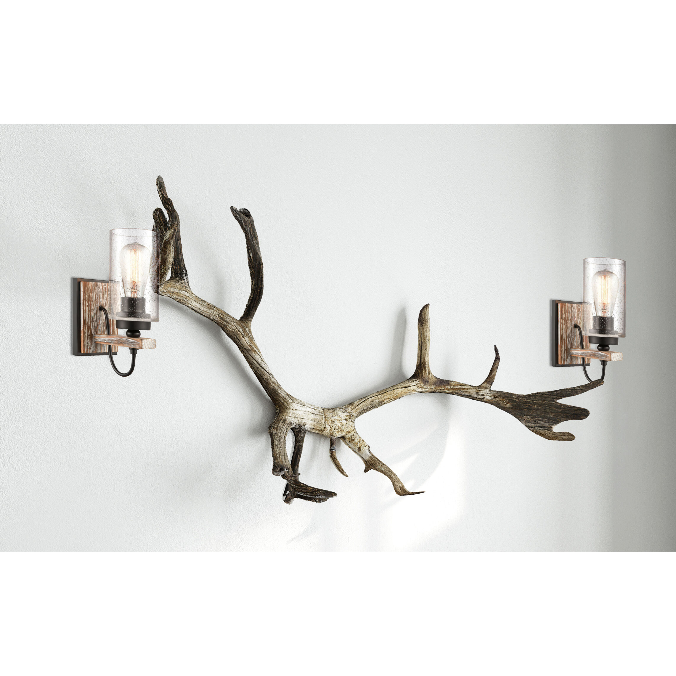 Paladin 1 Light 5 inch Matte Black Sconce Wall Light in Seedy Glass