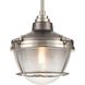 Seaway Passage 1 Light 10 inch Satin Nickel Mini Pendant Ceiling Light
