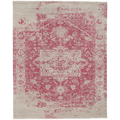 Soma 36 X 24 inch Red / Rose / Medium Gray Handmade Rug