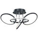 Ringer LED 25 inch Black and Polished Chrome Flush Mount Ceiling Light