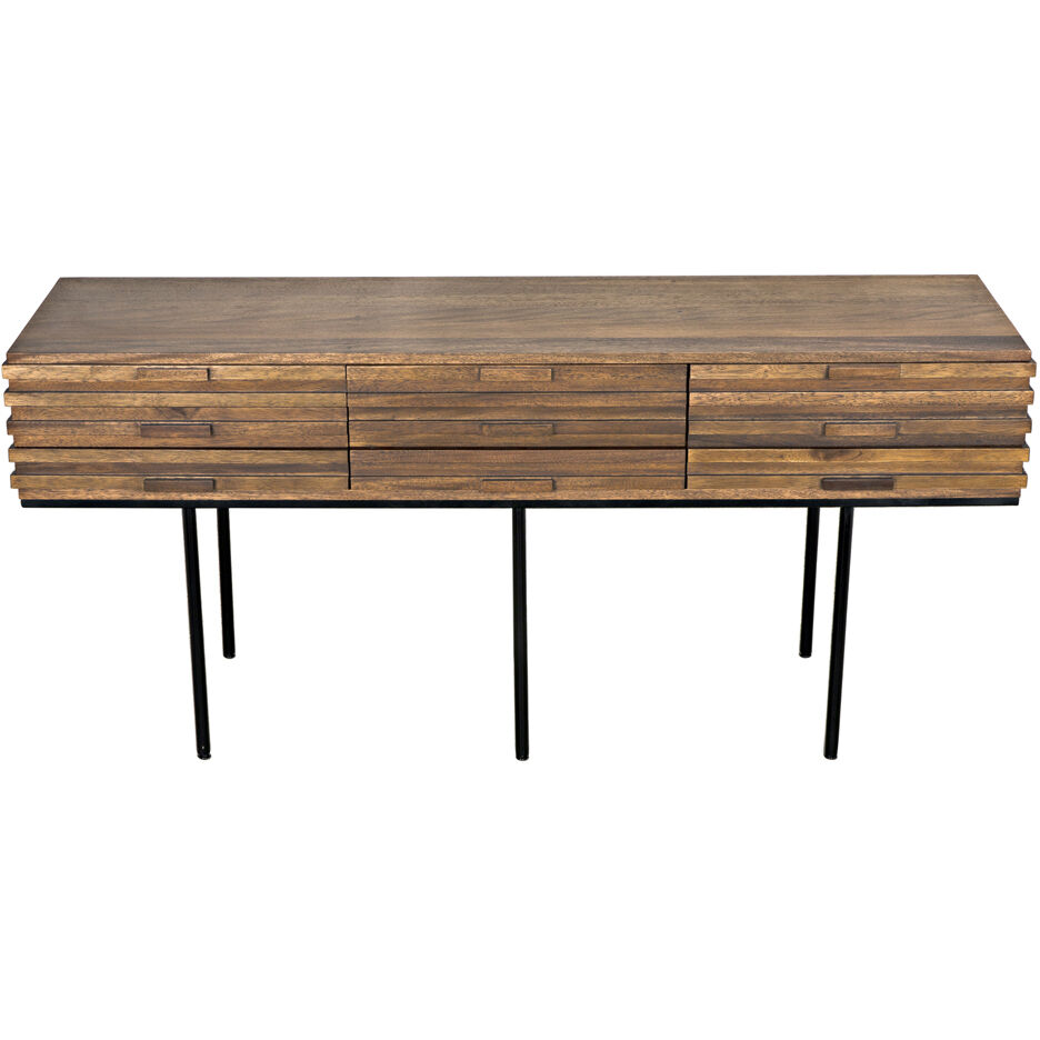 Zodiac 73 X 20.5 inch Dark Walnut Sideboard