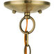 Aria 3 Light 13 inch Antique Brass Convertible Chandelier / Semi Flush Ceiling Light