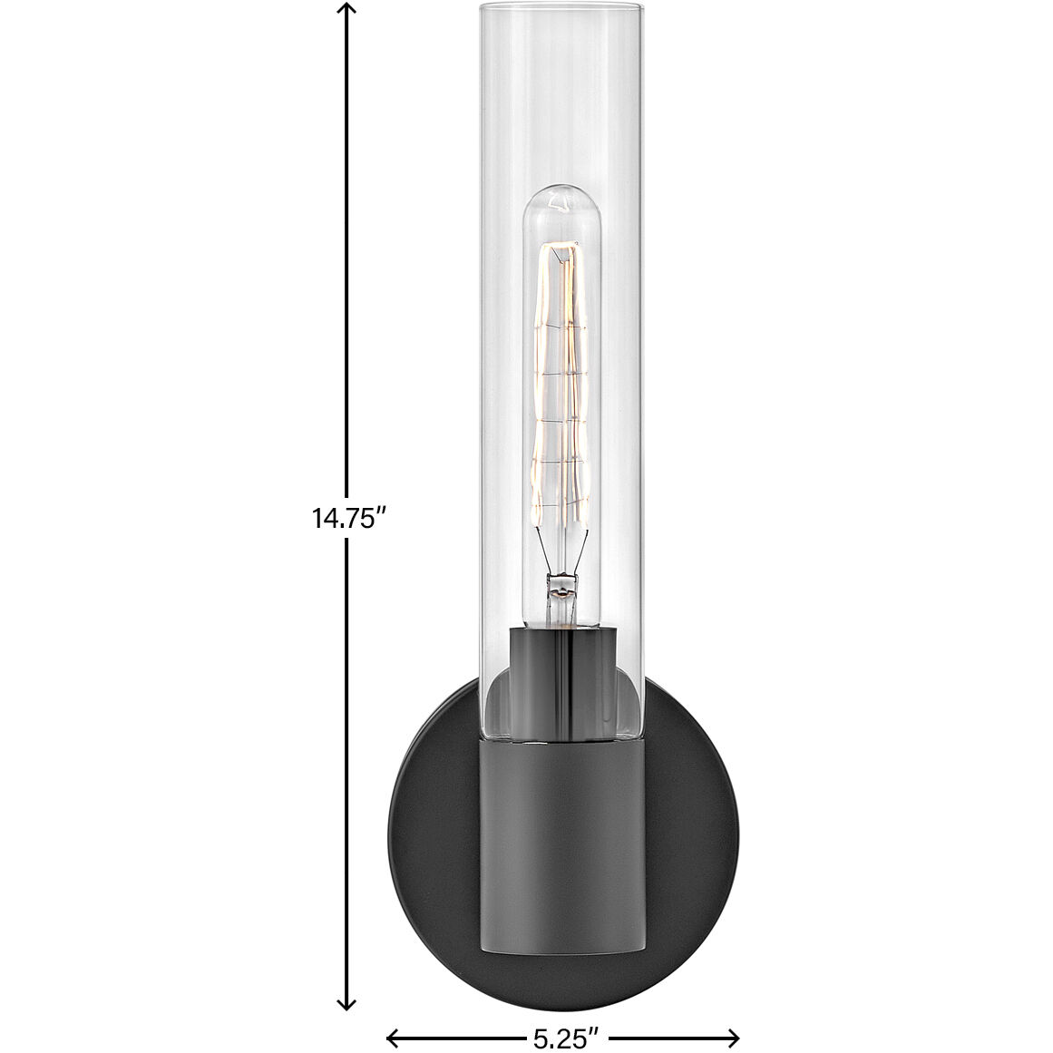 Shea LED 5.25 inch Black Bath Light Wall Light