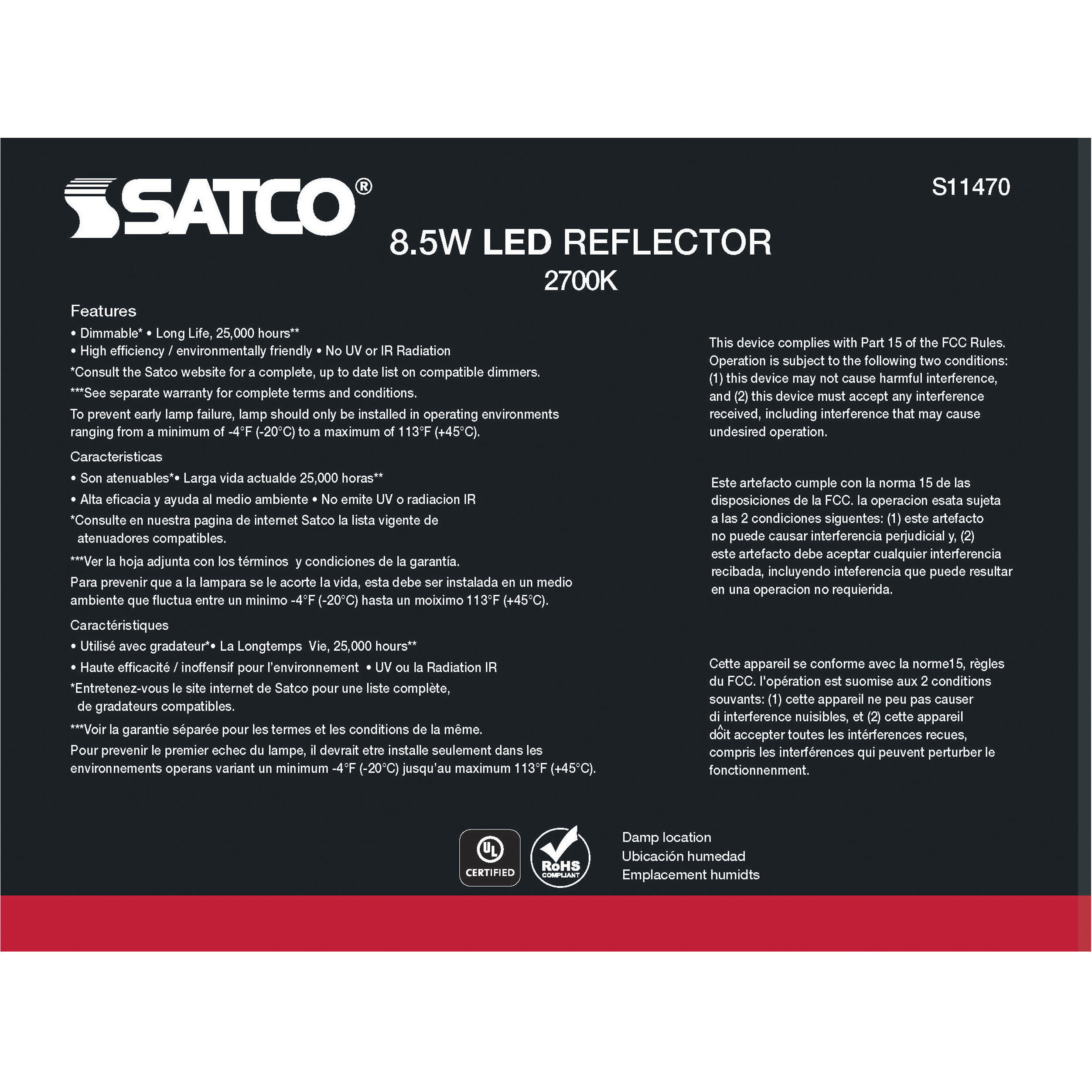 Lumos LED Medium 8.50 watt 2700K LED Bulb