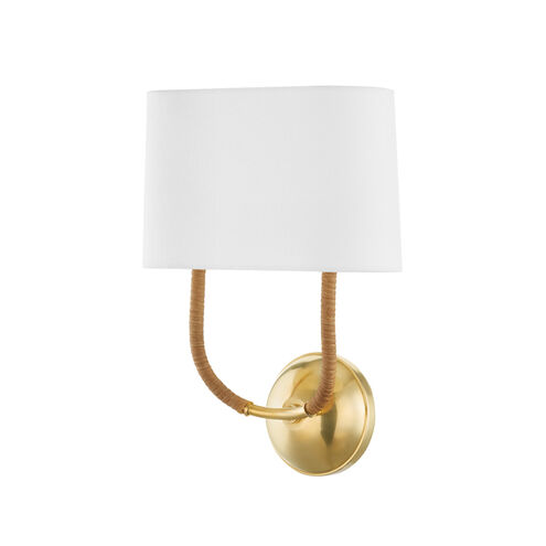 Webson 2 Light 10.75 inch Aged Brass Wall Sconce Wall Light