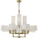 Rubix 12 Light 44 inch Antique Brass Foyer Chandelier Ceiling Light, Extra Large