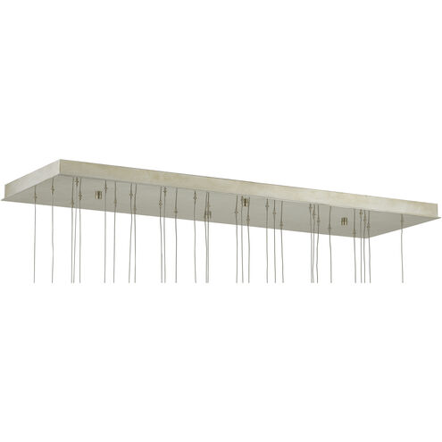 Catrice 30 Light 54 inch Silver/Contemporary Silver Leaf/Natural Shell Multi-Drop Pendant Ceiling Light