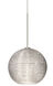 Besa Lighting Kristall LED Satin Nickel Pendant Ceiling Light in Glitter Ribbed Glass 1XT-4615GL-LED-SN - Open Box