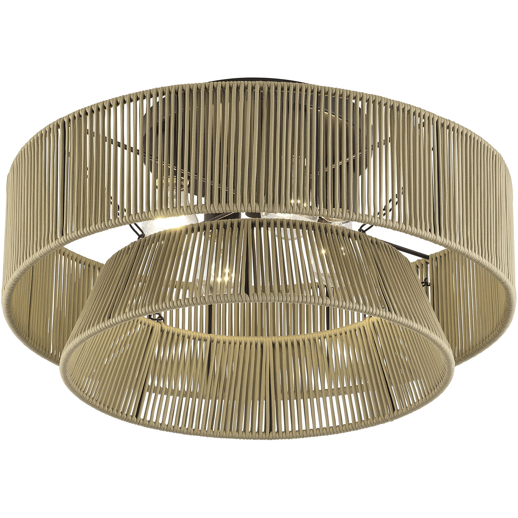 Florell 4 Light 21 inch English Bronze Semi Flush Mount Ceiling Light, Extra Large