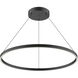 Cerchio LED 35.38 inch Black Pendant Ceiling Light