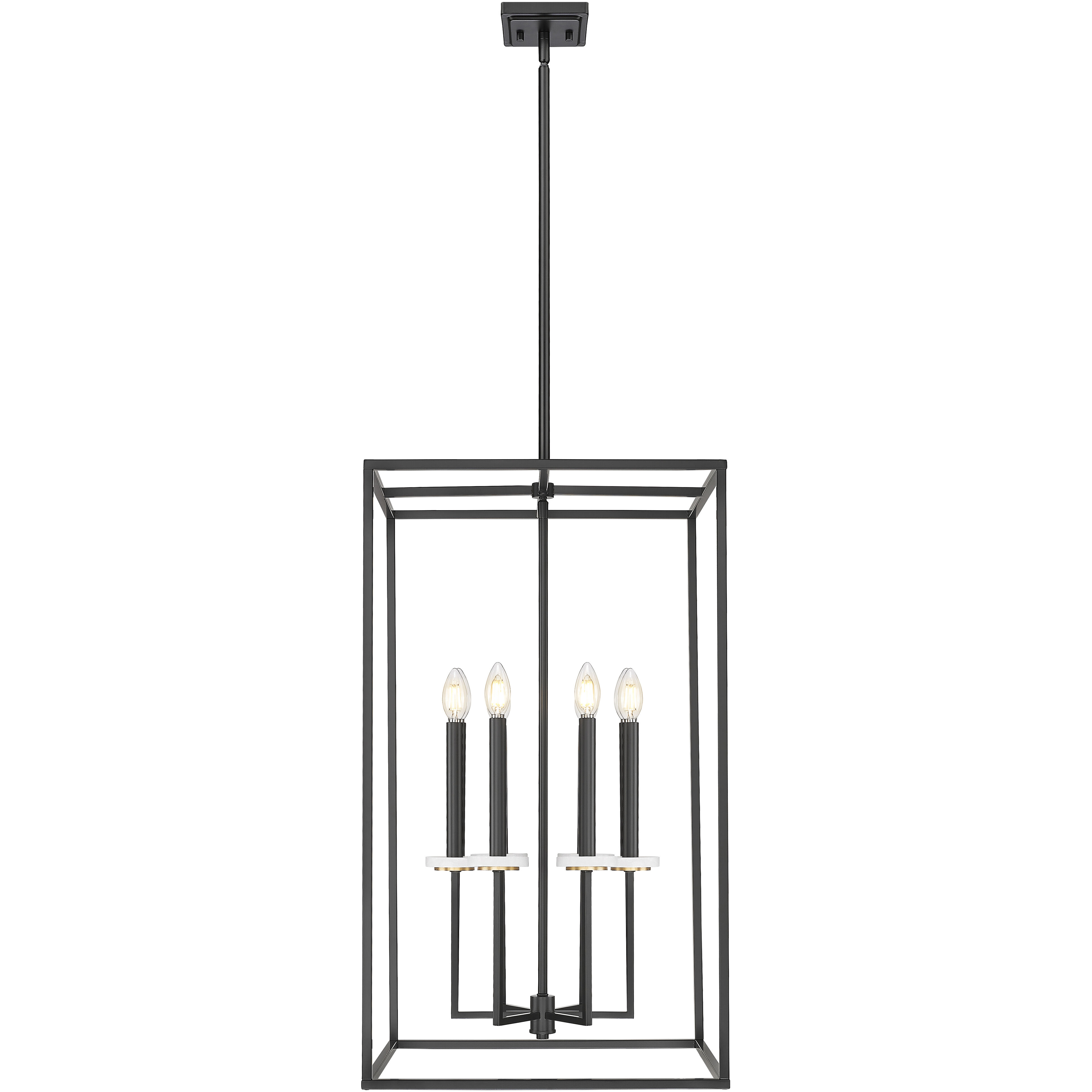Gaultier 6 Light 18 inch Matte Black and Mondern Gold Chandelier Ceiling Light in Matte Black and Modern Gold