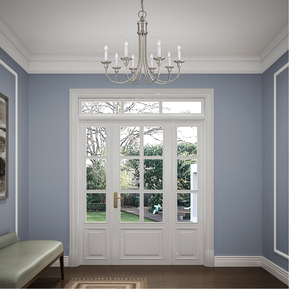 Cranford 8 Light 30 inch Brushed Nickel Chandelier Ceiling Light