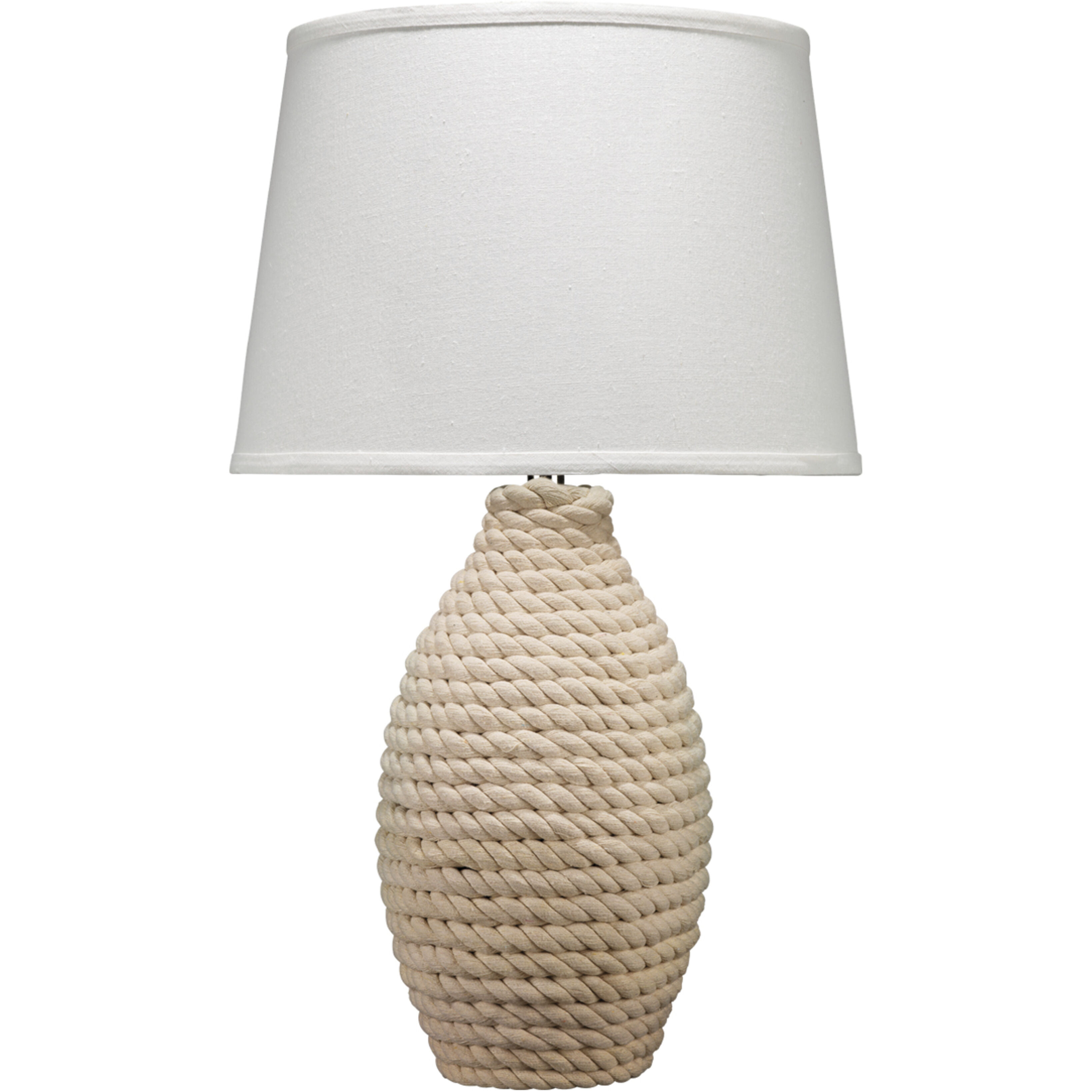 Rope 26.5 inch 150 watt White Rope Table Lamp Portable Light