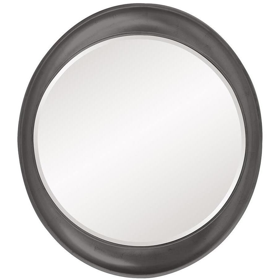 Ellipse 39 X 35 inch Glossy Charcoal Wall Mirror