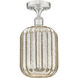 Ballston Preston 1 Light 6.75 inch Brushed Satin Nickel Semi-Flush Mount Ceiling Light in Mercury