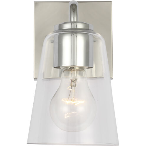 Miles 1 Light 4.5 inch Chrome Vanity Light Wall Light, Small