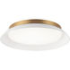 Finley Wall Sconce Wall Light in Matte White and Aged Gold Brass