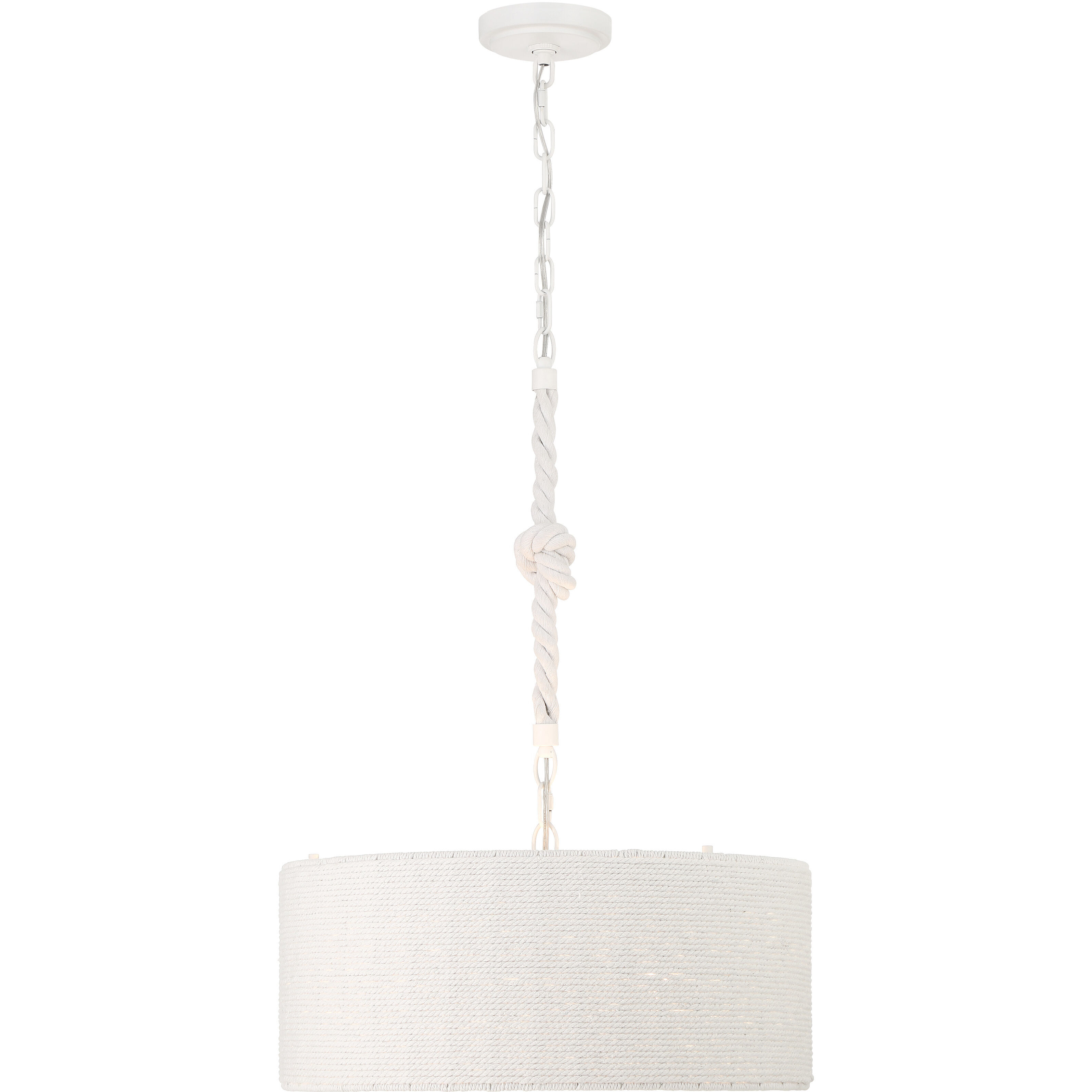 Lodelle 3 Light 19 inch Matte White Pendant Ceiling Light