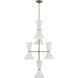Phix LED 22.5 inch Champagne Bronze with White Foyer Chandelier Ceiling Light