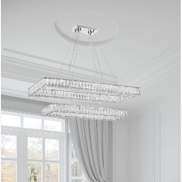 Kinsley 1 Light 41.5 inch Polished Chrome Chandelier Ceiling Light