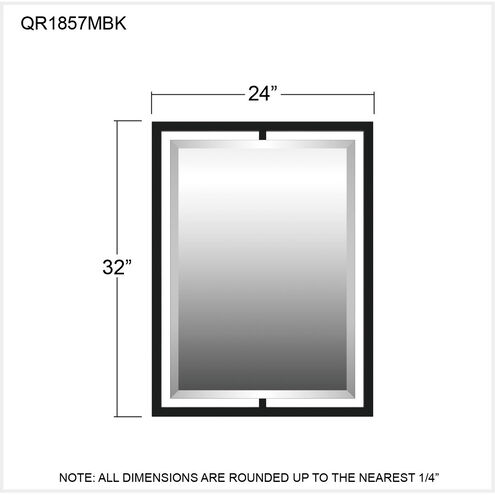 Quoizel Reflections 32 X 24 inch Matte Black Mirror