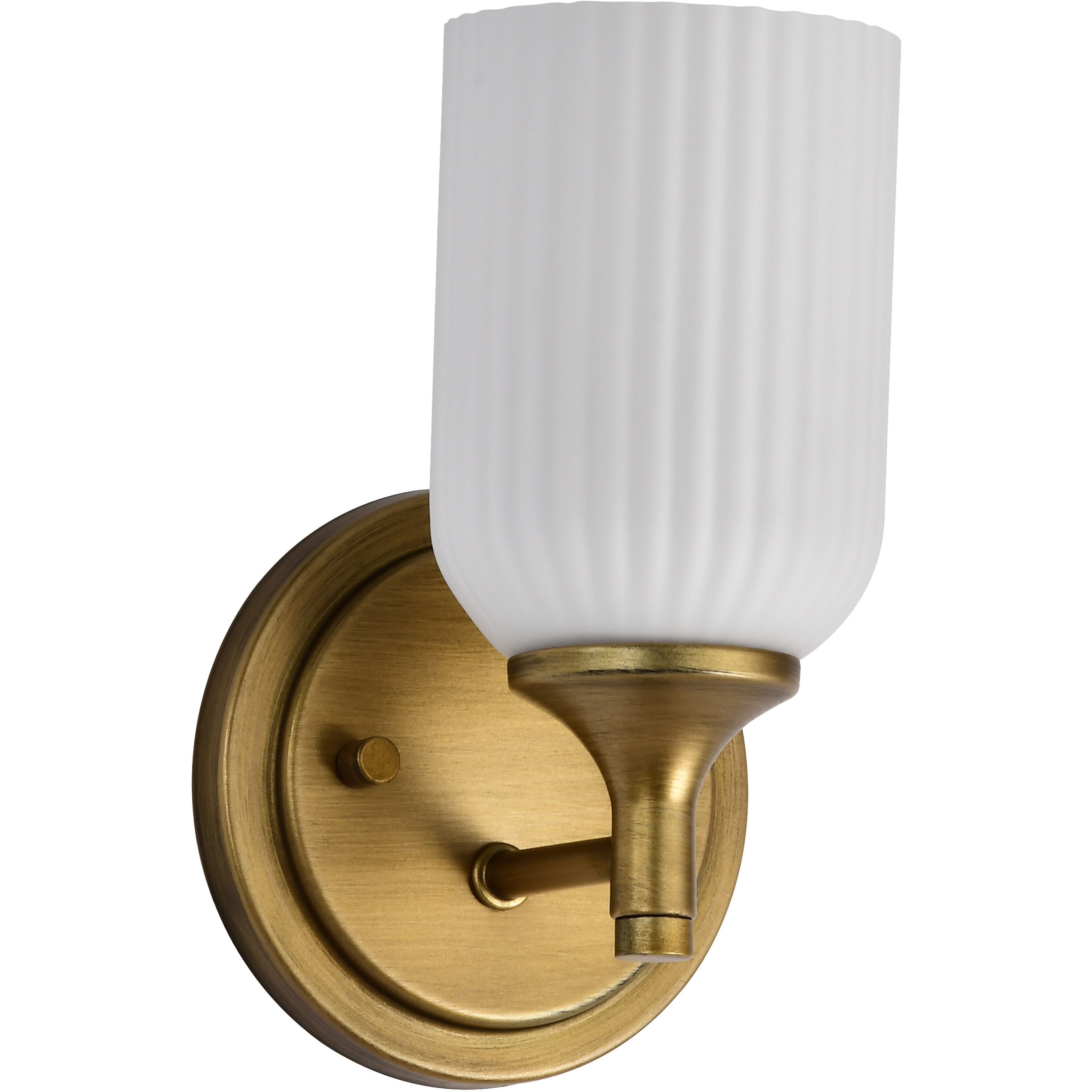 Solara 5 inch Natural Brass Vanity Wall Light