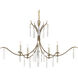 Marshallia 5 Light 38 inch Rustic Gold/Faux Rock Crystal Chandelier Ceiling Light, Small