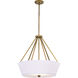 Seneca 4 Light 22 inch Natural Brass Pendant Ceiling Light