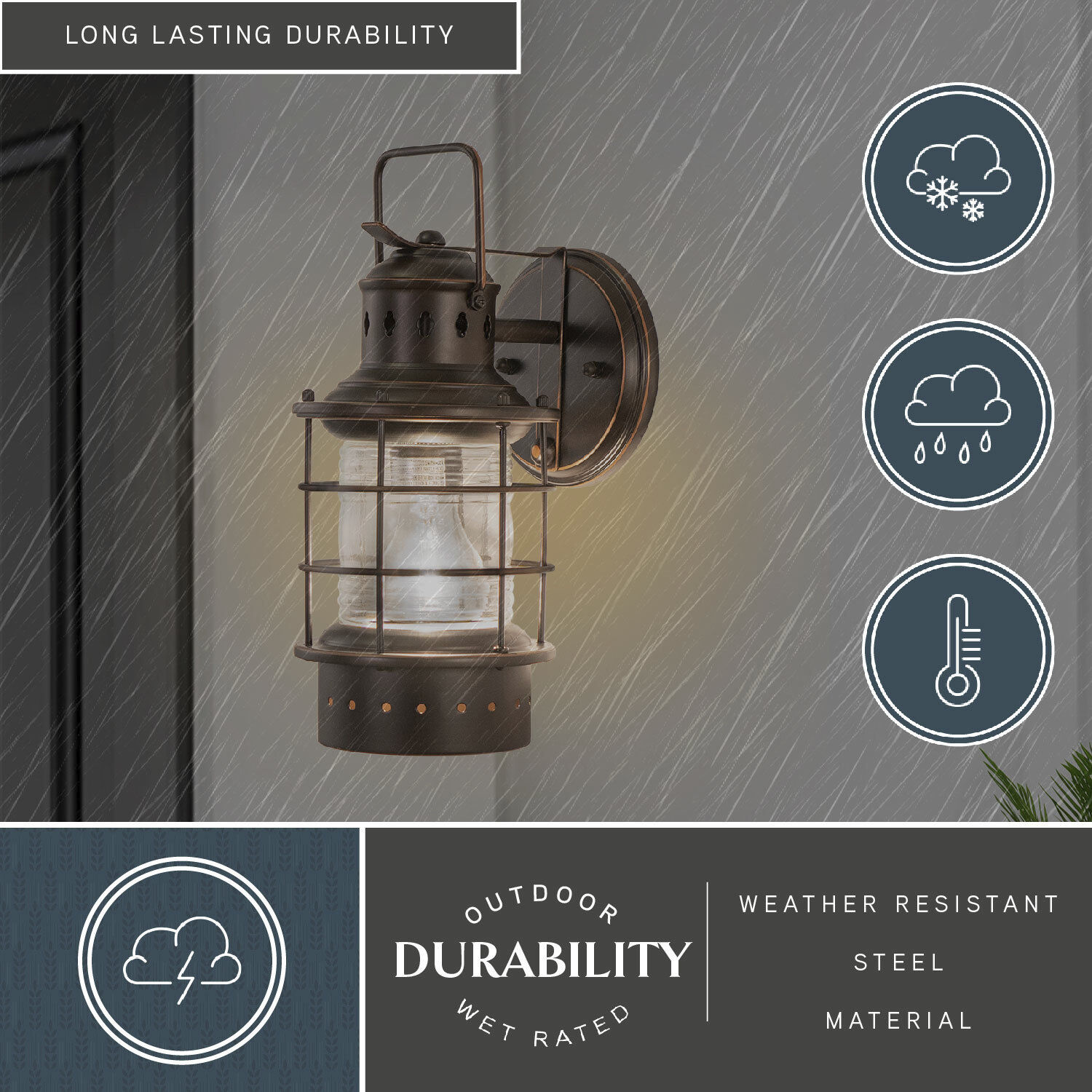 Hyannis LED 12.25 inch Burnished Bronze Outdoor Wall