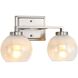 Yep Elliott Vanity Wall Light in Pewter, Clear Glass