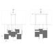 V Panels 11 Light 46.75 inch Polished Chrome Pendant Ceiling Light