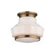 Odessa 1 Light 8.75 inch Aged Brass Semi Flush Ceiling Light