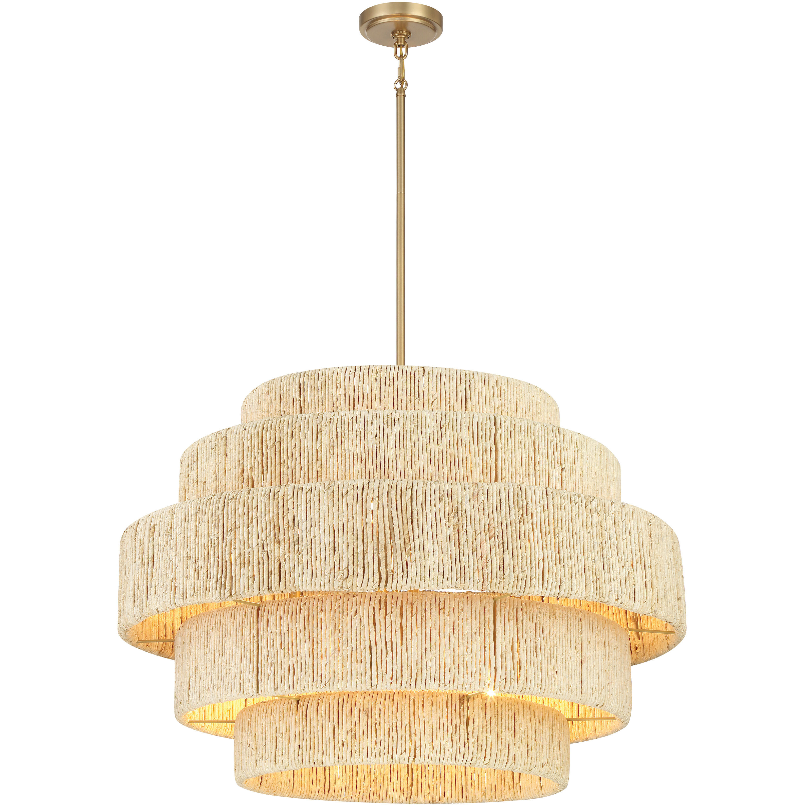 Caviana 6 Light 31 inch Signature Brass Pendant Ceiling Light