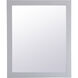 Aqua 36 X 30 inch Grey Wall Mirror