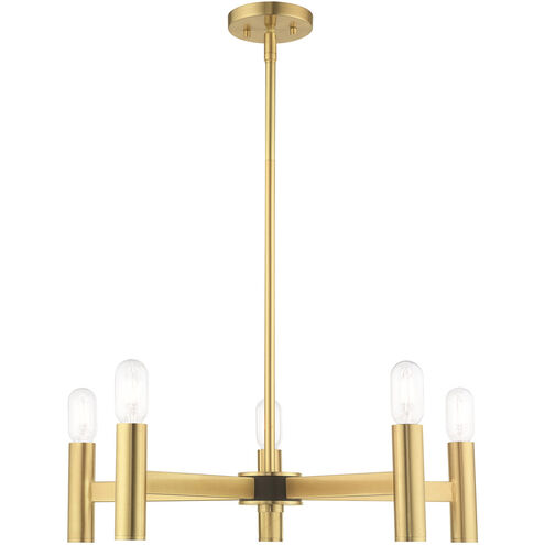 Copenhagen 5 Light 25 inch Satin Brass Chandelier Ceiling Light