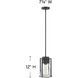 Refinery 1 Light 7.75 inch Black Indoor Pendant Ceiling Light in Clear