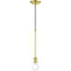 Lansdale 1 Light 5 inch Satin Brass Single Pendant Ceiling Light, Single