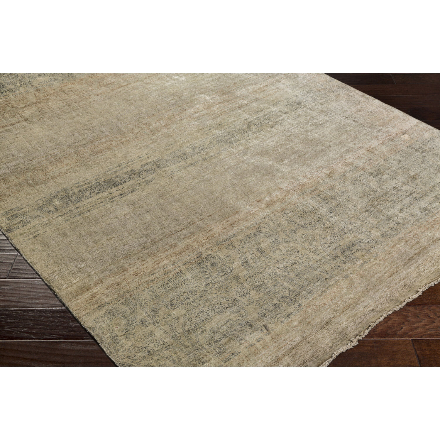 Bayburt 36 X 24 inch Tan / Ivory / Medium Brown / Cream / Charcoal Handmade Rug