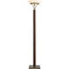 Tambo 72 inch 23.00 watt Dark Walnut and Weathered Brass Torchiere Floor Lamp Portable Light