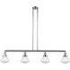 Franklin Restoration Olean LED 51.38 inch Polished Chrome Island Light Ceiling Light in Clear Glass, Franklin Restoration