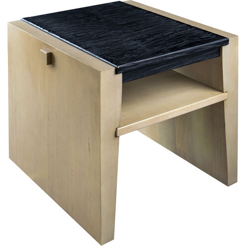 Marx 20 X 20 inch Sandy Cove and Charcoal Accent Table