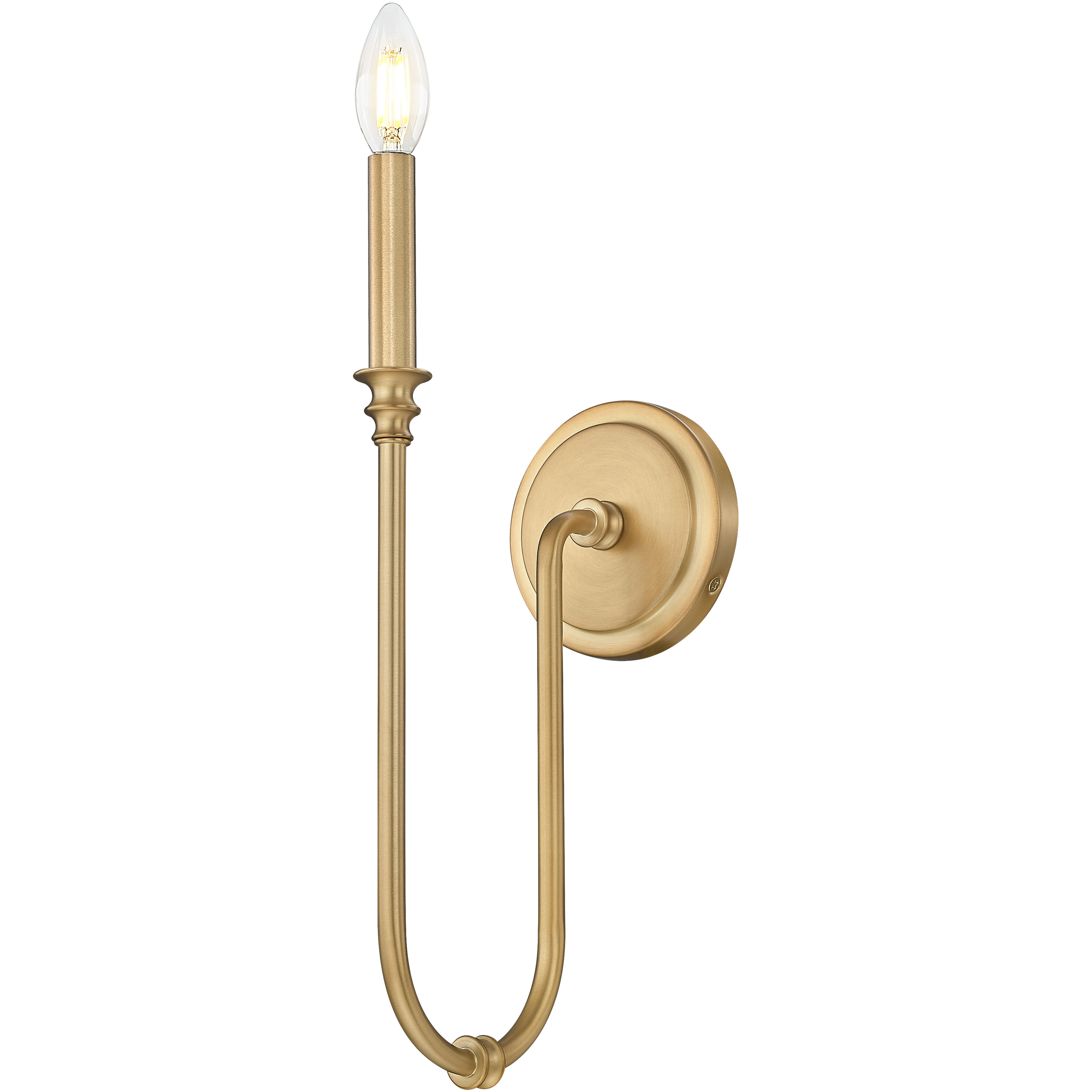 Jisele Wall Sconce Wall Light in Rubbed Brass