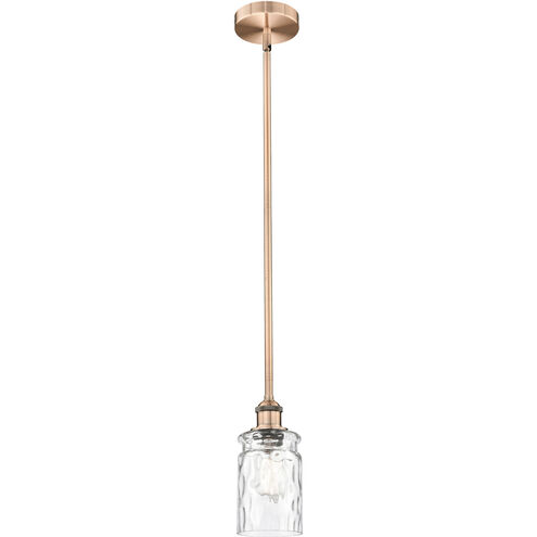 Edison Candor 1 Light 4.75 inch Antique Copper Mini Pendant Ceiling Light