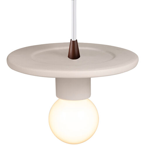 Radiance Collection 1 Light 8 inch Bisque Pendant Ceiling Light