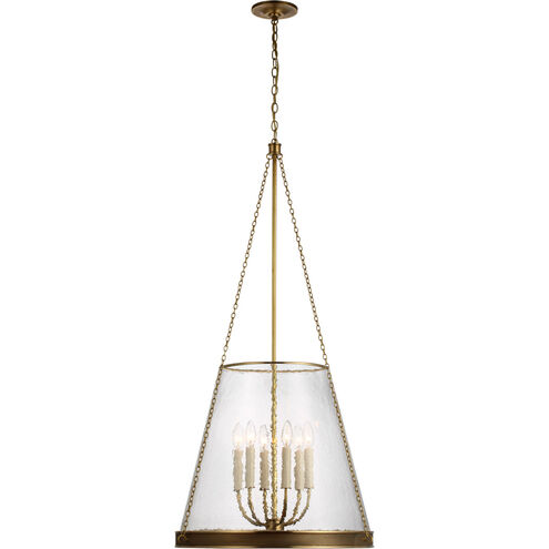 Marie Flanigan Reese LED 23 inch Soft Brass Pendant Ceiling Light in Clear Glass