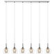Auge 6 Light 43.7 inch Chrome Linear Chandelier Ceiling Light