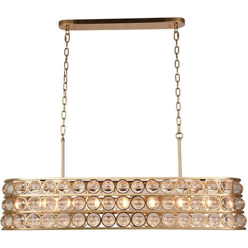 Canada 7 Light 12 inch Oval Gold Chandelier Ceiling Light