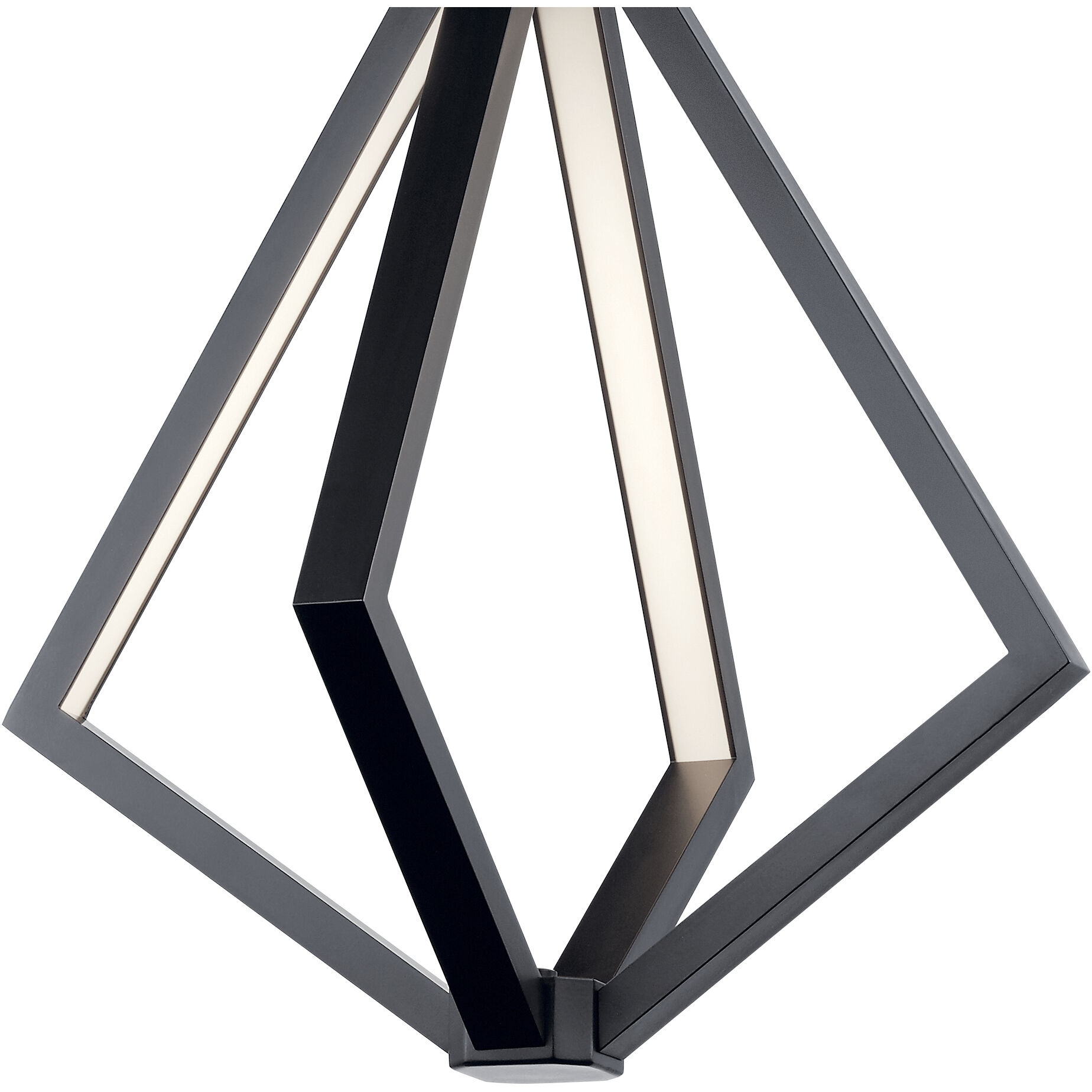 Everest LED 18 inch Matte Black Chandelier Ceiling Light, 1 Tier Small